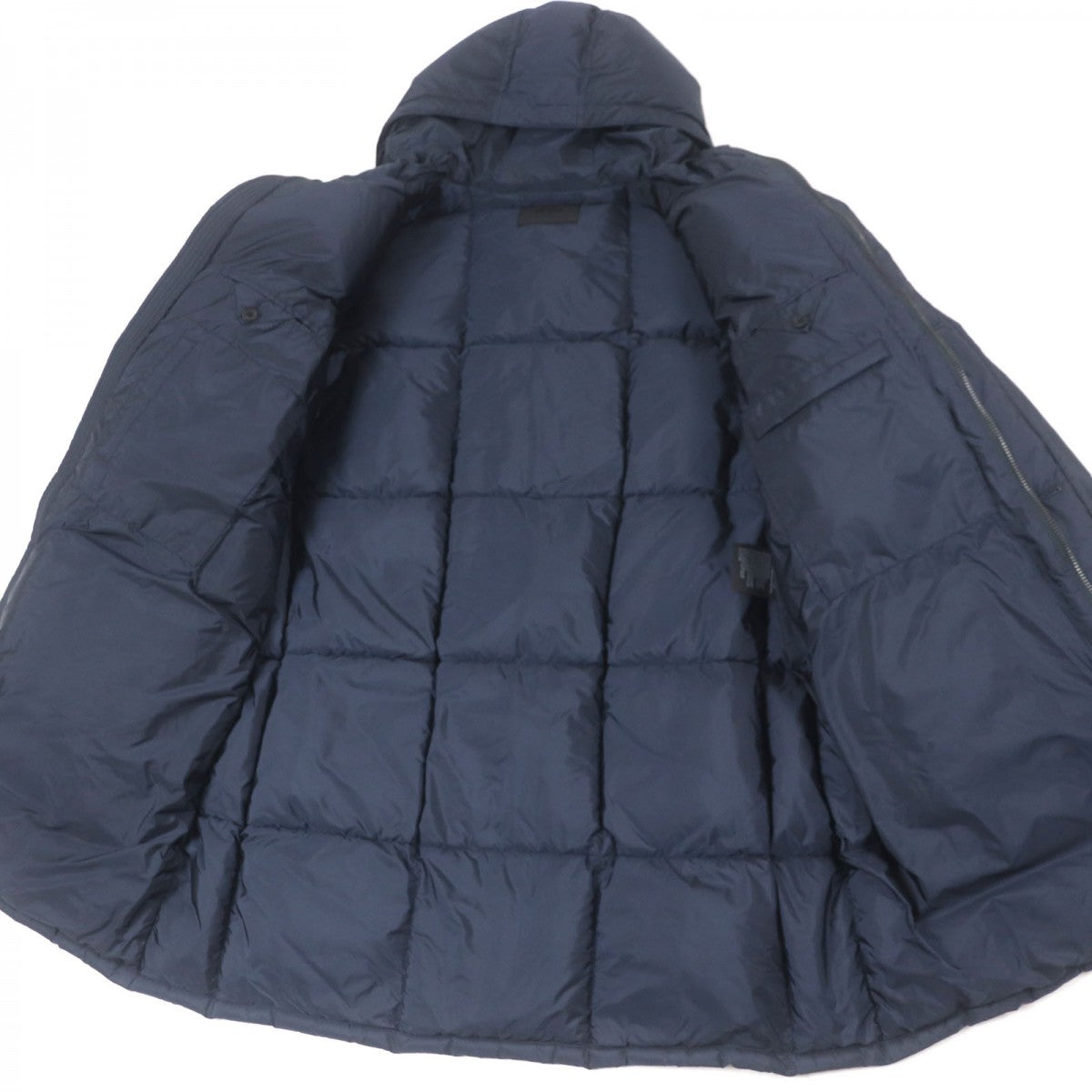 PRADA down coat SGH047 Outer: 100% polyamide, Lining: 100% polyamide, Filling: 90% down, Filling: 10% feather, Part: 100% polyester Navy mens XXL