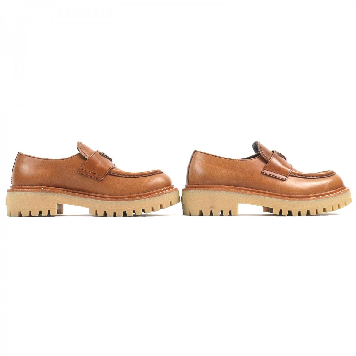 PRADA loafers 1D801N leather Brown 37.5