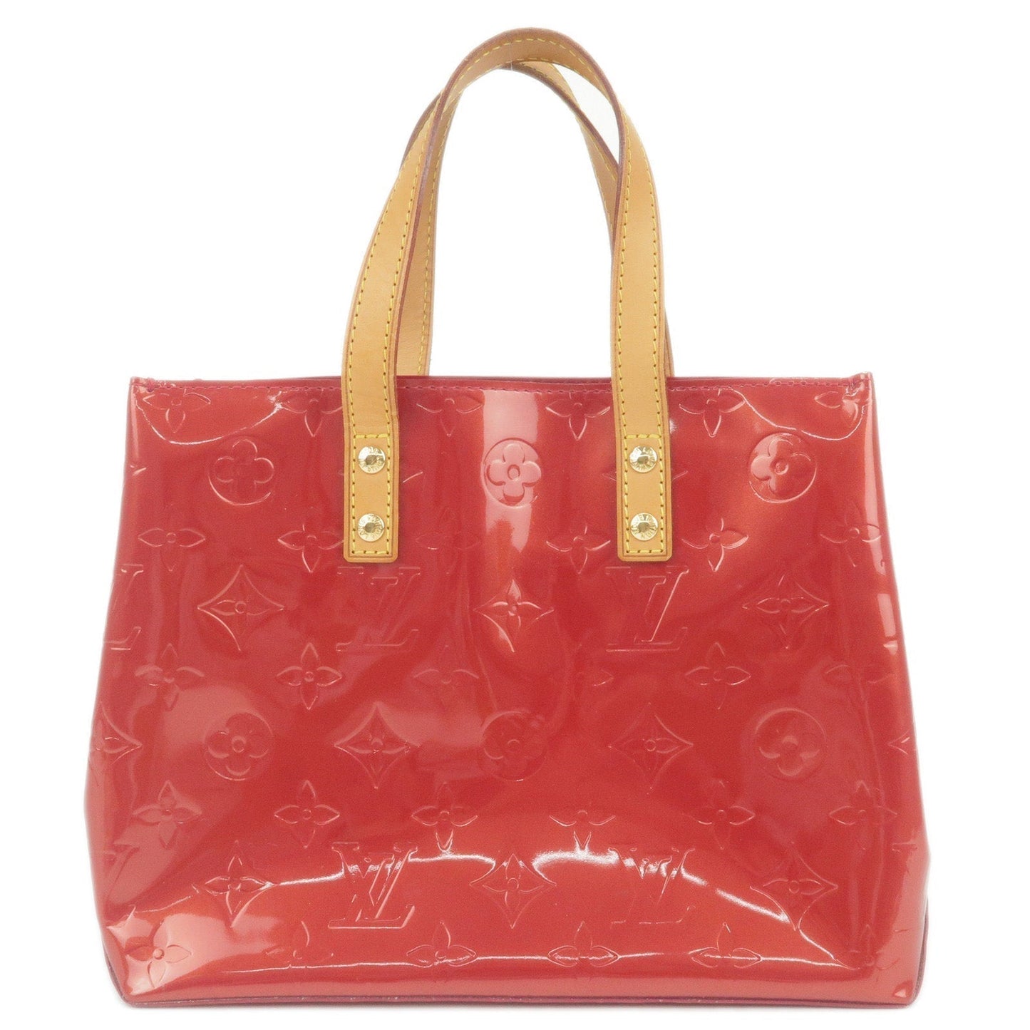 Louis Vuitton Monogram Vernis Lead PM Hand Bag Red