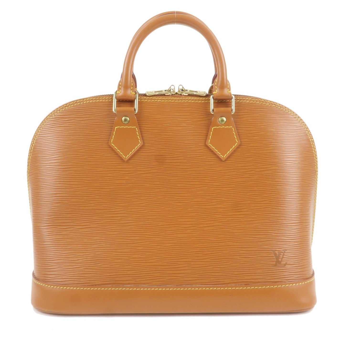 Louis Vuitton Epi Alma Hand Bag Zipang Gold