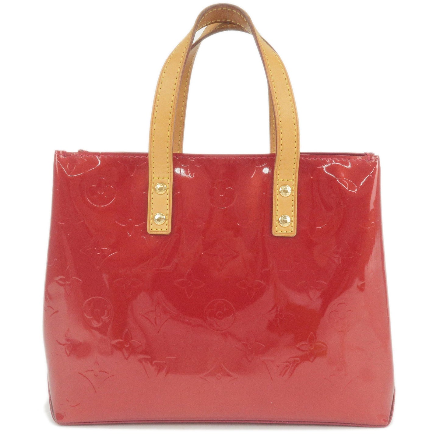 Louis Vuitton Monogram Vernis Lead PM Hand Bag Red