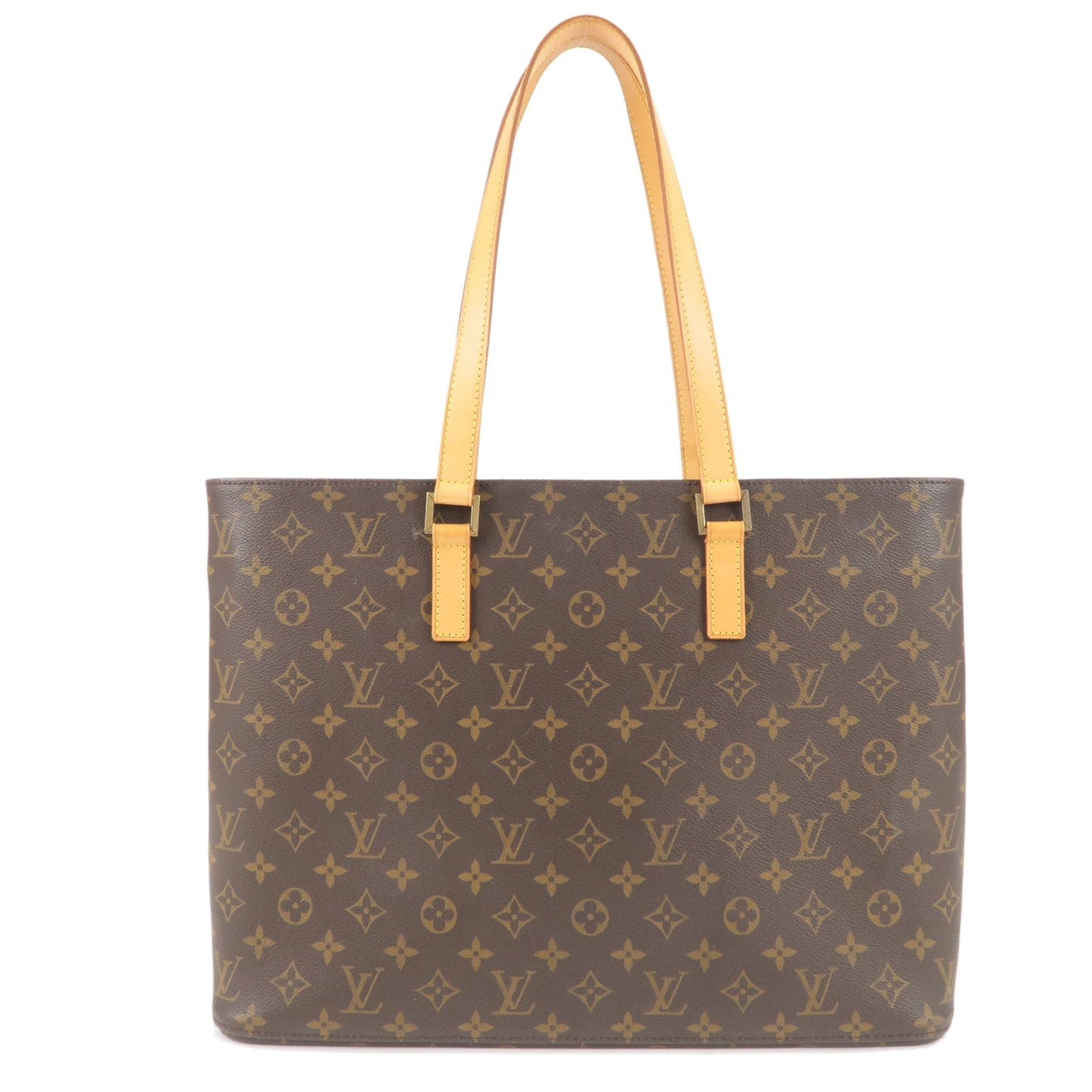 Louis Vuitton Monogram Luco Tote Shoulder Bag Brown