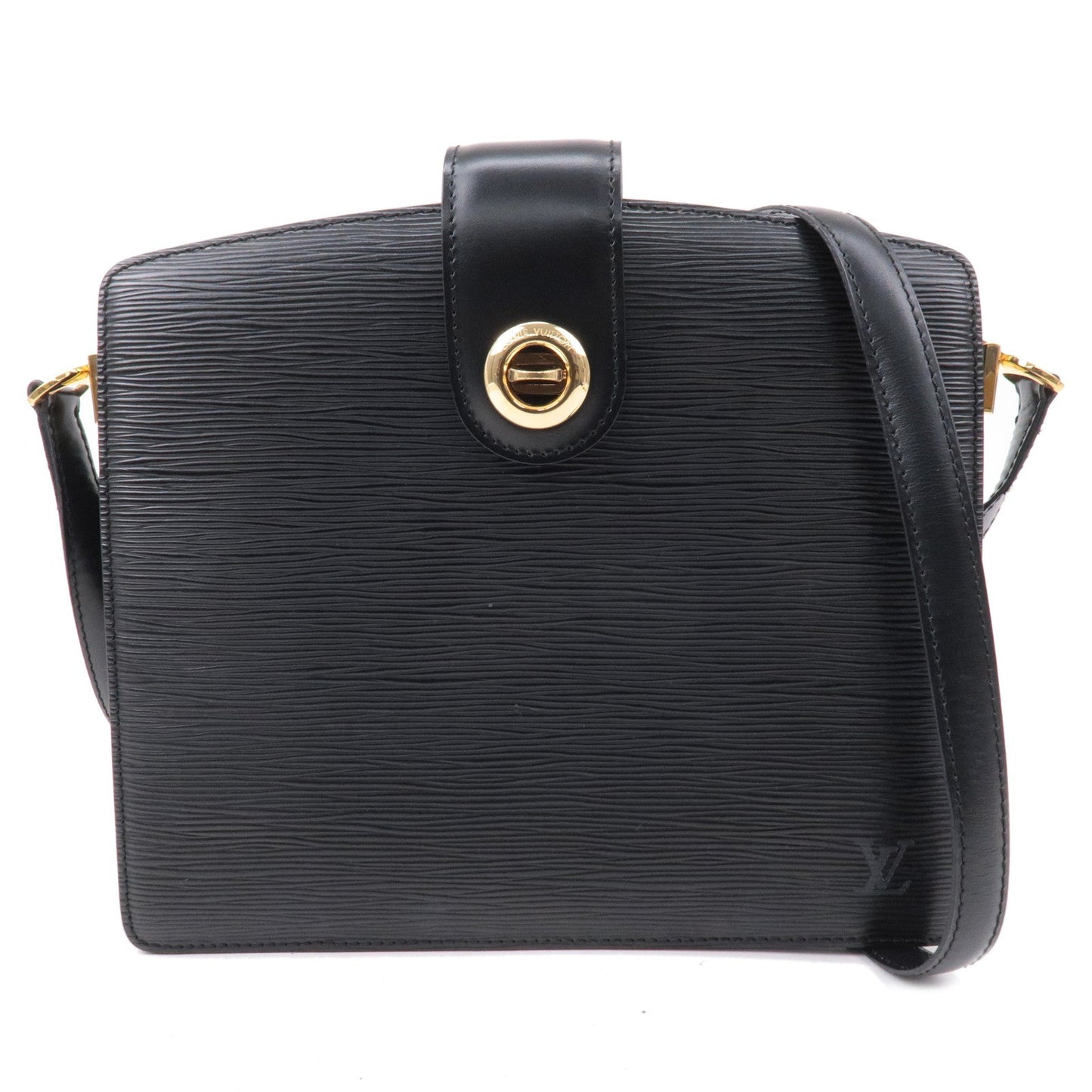 Louis Vuitton Epi Capuchin Shoulder Bag Noir Black