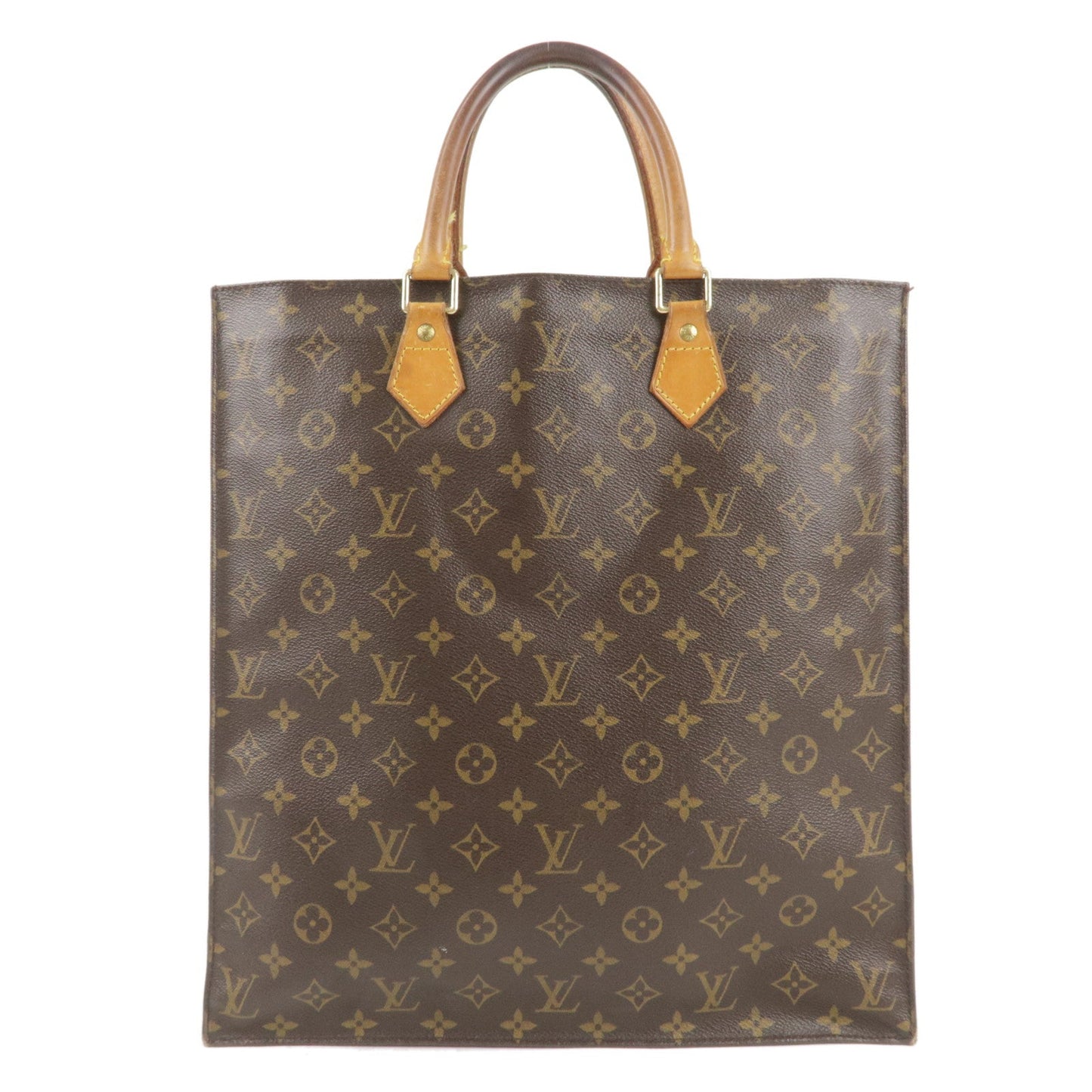 Louis Vuitton Monogram Sac Plat Hand Bag Tote Bag