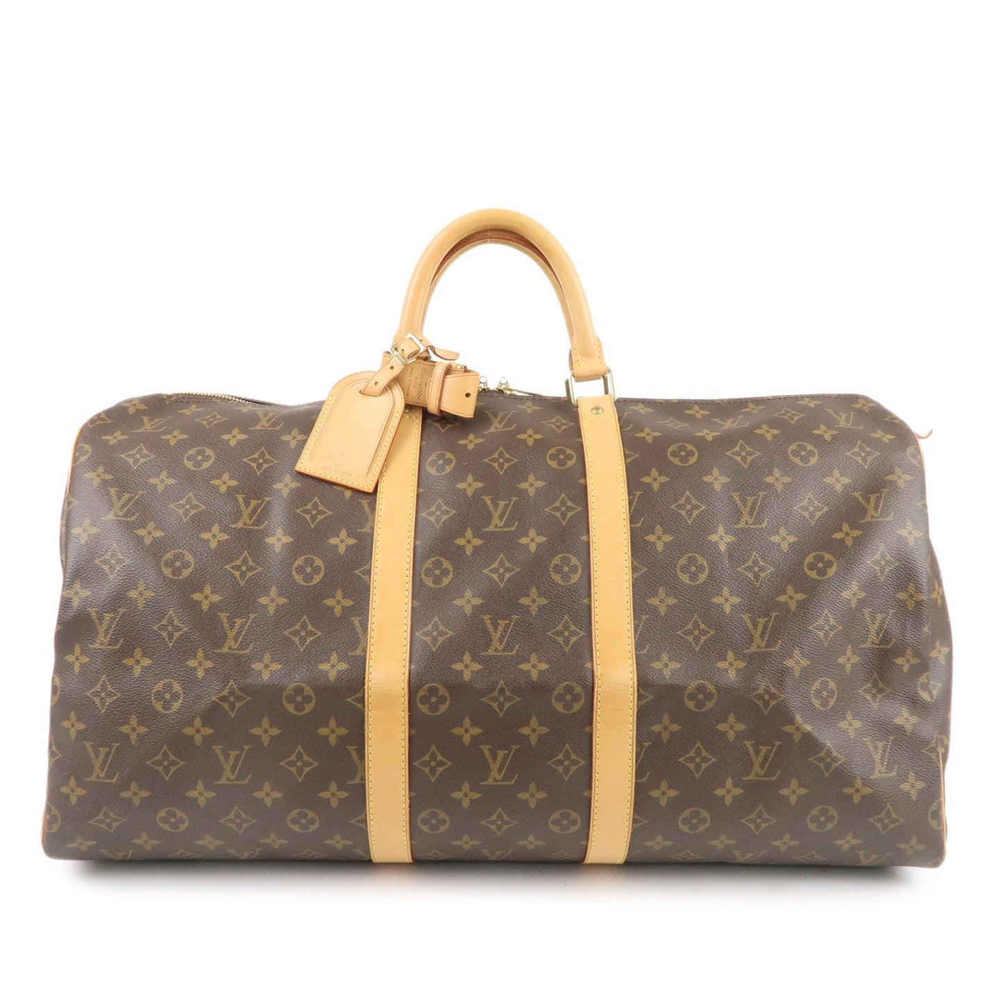 Louis Vuitton Monogram Keep All 55 Boston Bag Brown