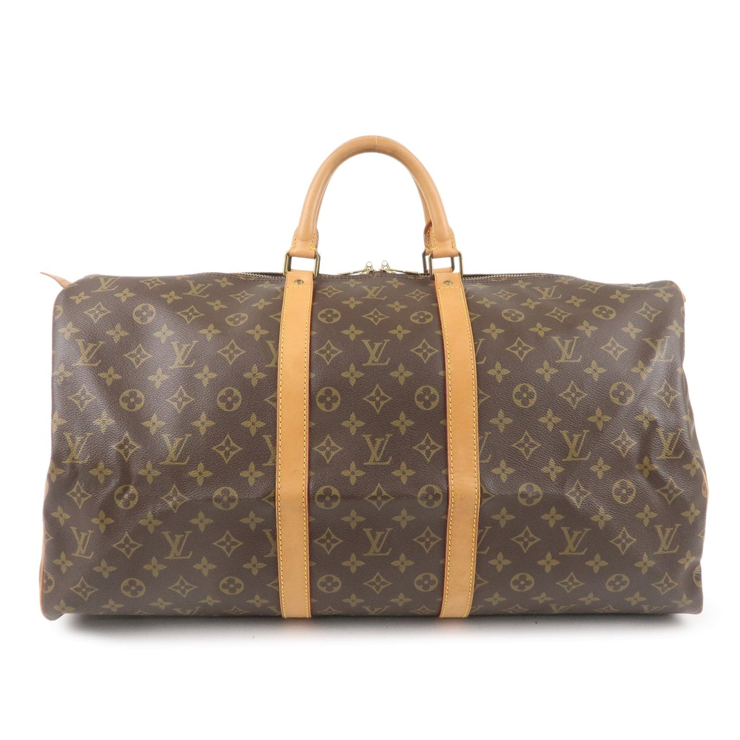 Louis Vuitton Monogram Keep All 55 Boston Bag Brown