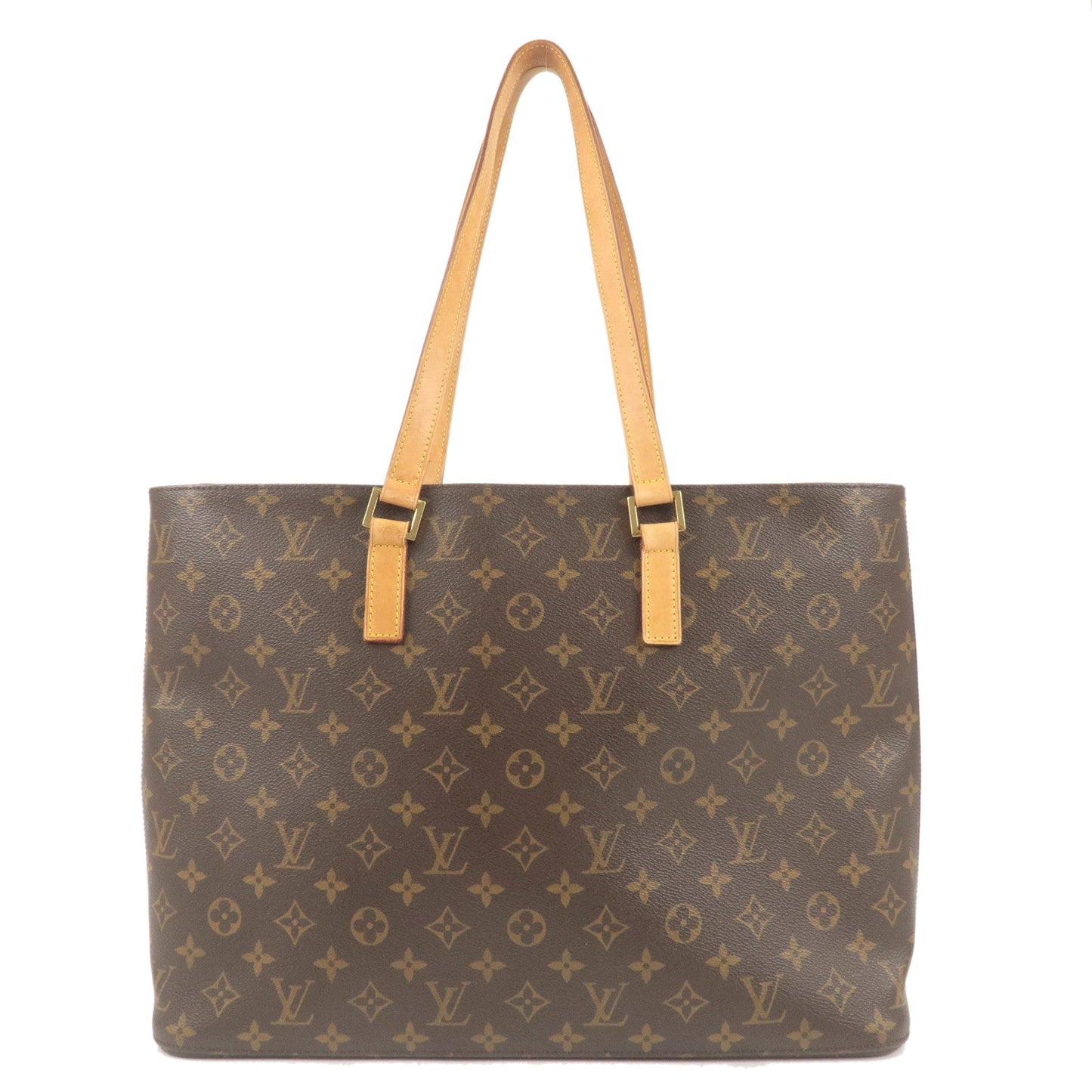 Louis Vuitton Monogram Luco Tote Shoulder Bag Brown