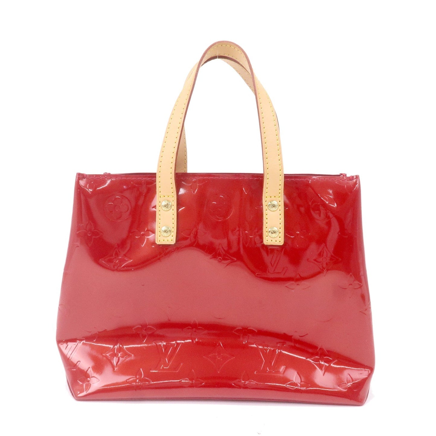 Louis Vuitton Monogram Vernis Lead PM Hand Bag Red