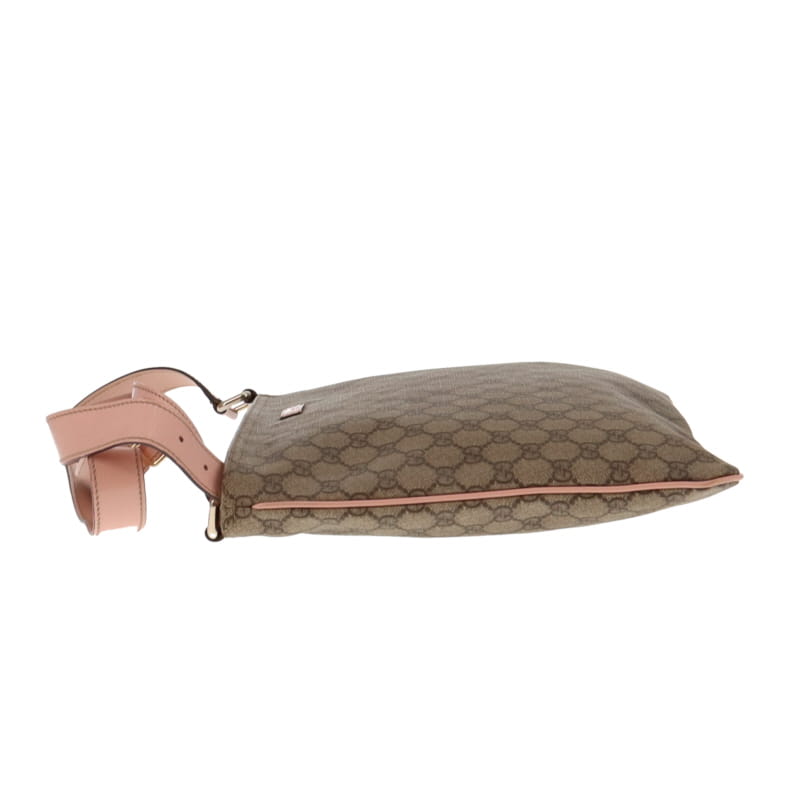 Gucci GG Supreme Pink Leather Canvas Handbag