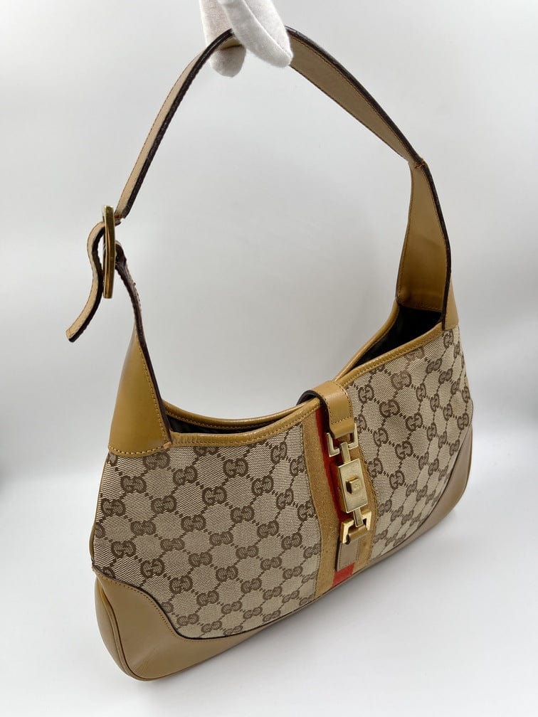 Gucci Nylon Leather Canvas Shoulder Bag