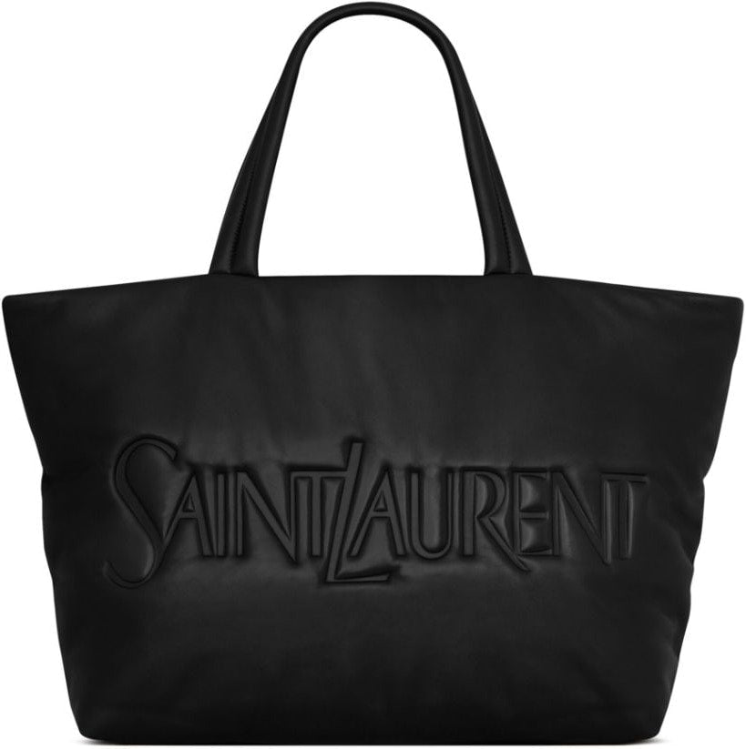 Luxury Saint Laurent Trending 2025 Men's Leather Tote in Black | Color 1000