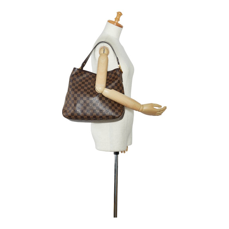 Louis Vuitton Damier Full-PM Shoulder Bag Brown PVC Leather Louis Vuitton