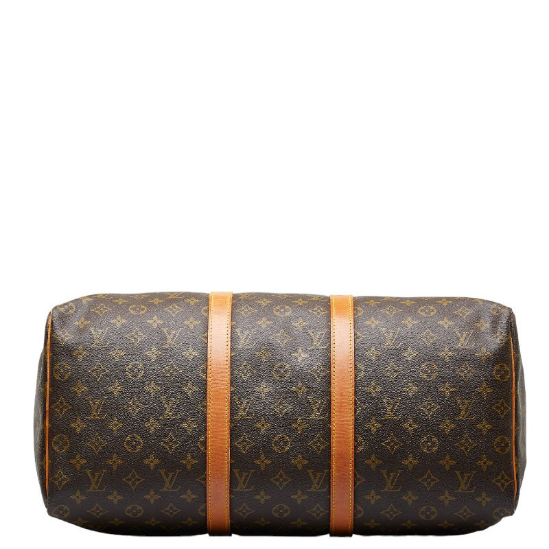 Louis Vuitton Monogram Keepall 50 Boston Bag Brown PVC Leather Louis Vuitton