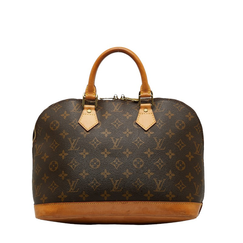 Louis Vuitton Monogram Alma Handbag Brown PVC Leather Louis Vuitton