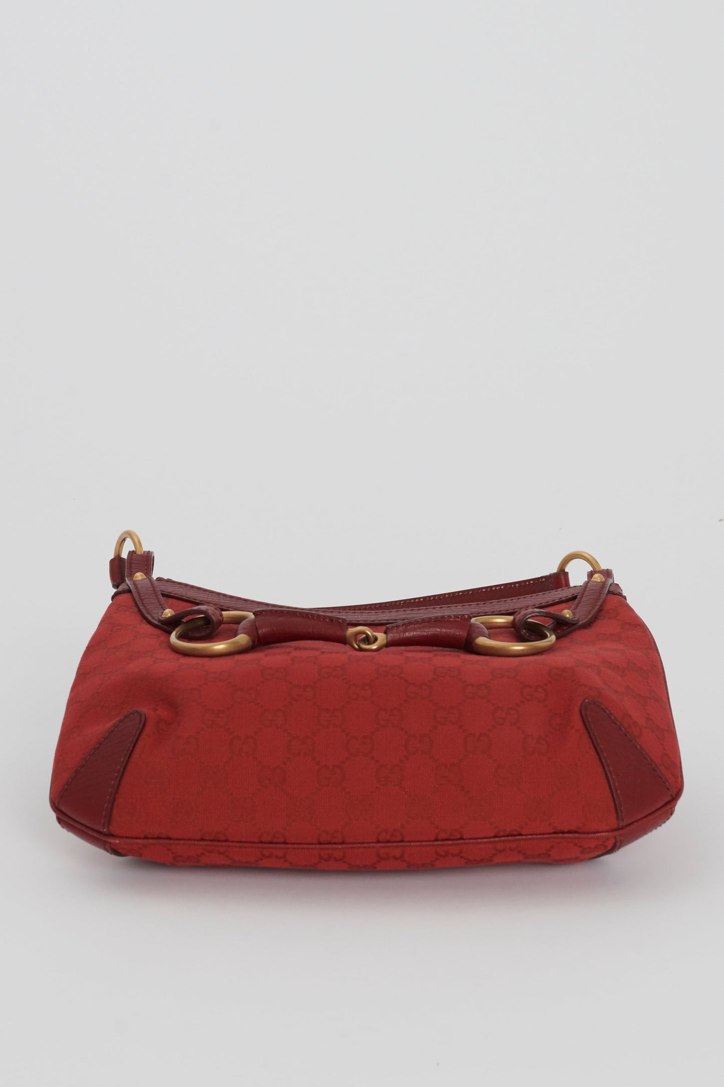 Gucci Monogram Leather Canvas Shoulder Bag