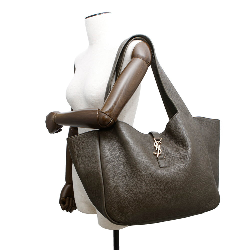 SAINT LAURENT PARIS LE 5 ? 7 BEA Le Cincassette Bear Tote Bag Khaki763435 Leather