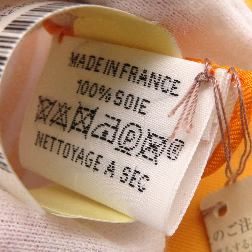 HERMES Carre Chevaloscope Neon Chevalscope Neon Size 45 White/Apricot/Rose Silk100%