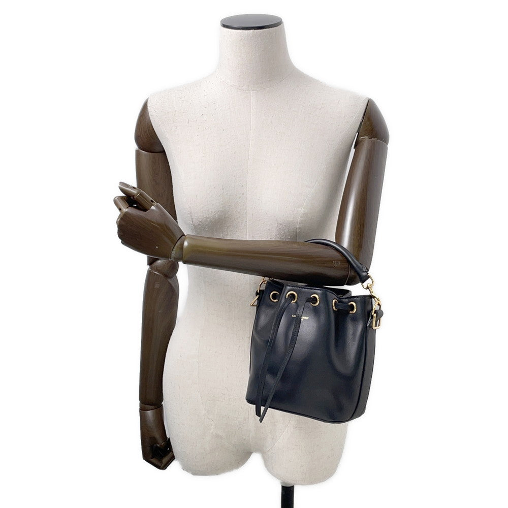 SAINT LAURENT PARIS Emmanuel Shoulder Black40240 Leather
