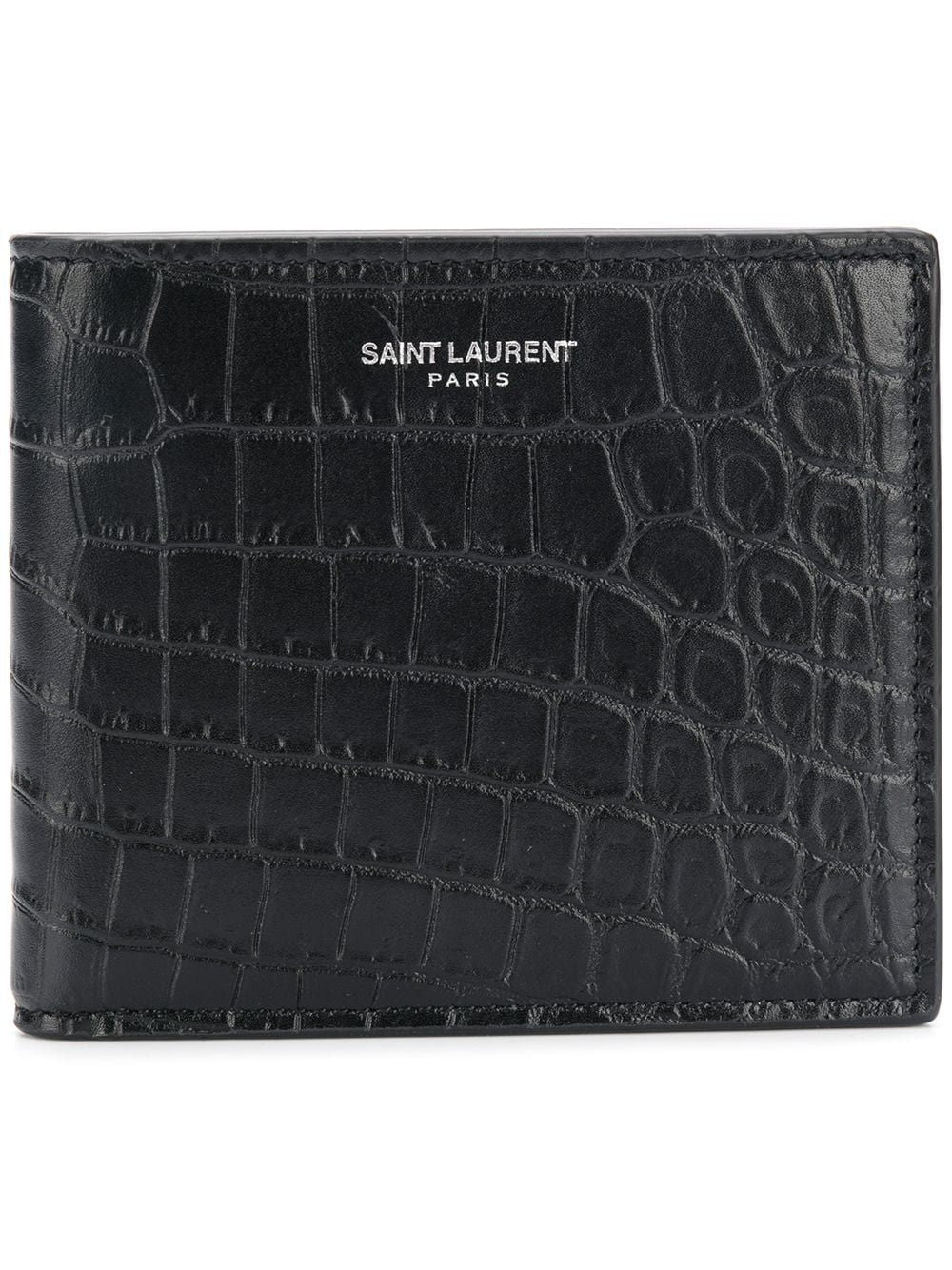 Luxury Saint Laurent Trending 2026 Men's Ysl Pfu(128Y)Saint Cocco Print in Nero/Nero | 396307DZEDE1000