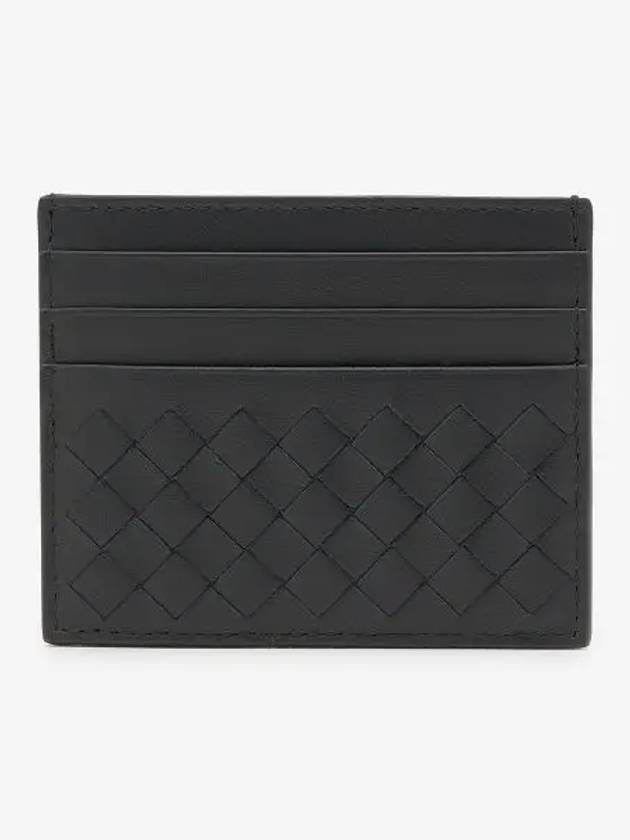 Luxury Bottega Veneta Men's Intrecciato Card Wallet Black