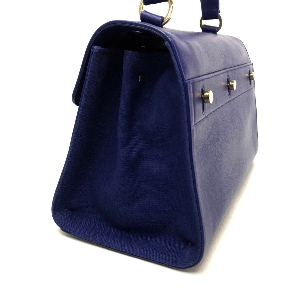 SAINT LAURENT PARIS Handbag leather blue MUSE TWO Women