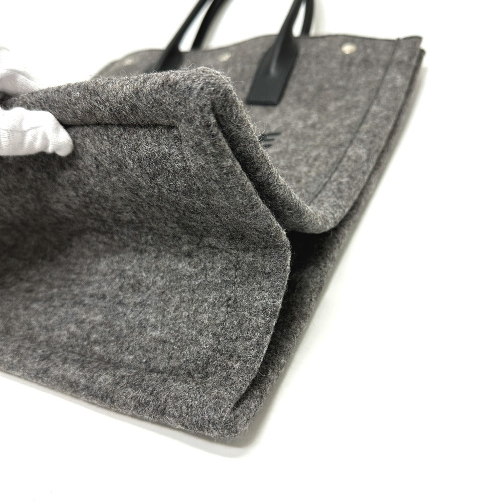 SAINT LAURENT PARIS Tote Bag 632539 Felt / leather gray Shoulder Bag RIVE GAUCHE Women