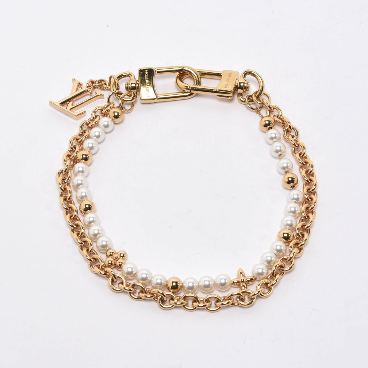 Louis Vuitton Gold Pearl River Bag Charm