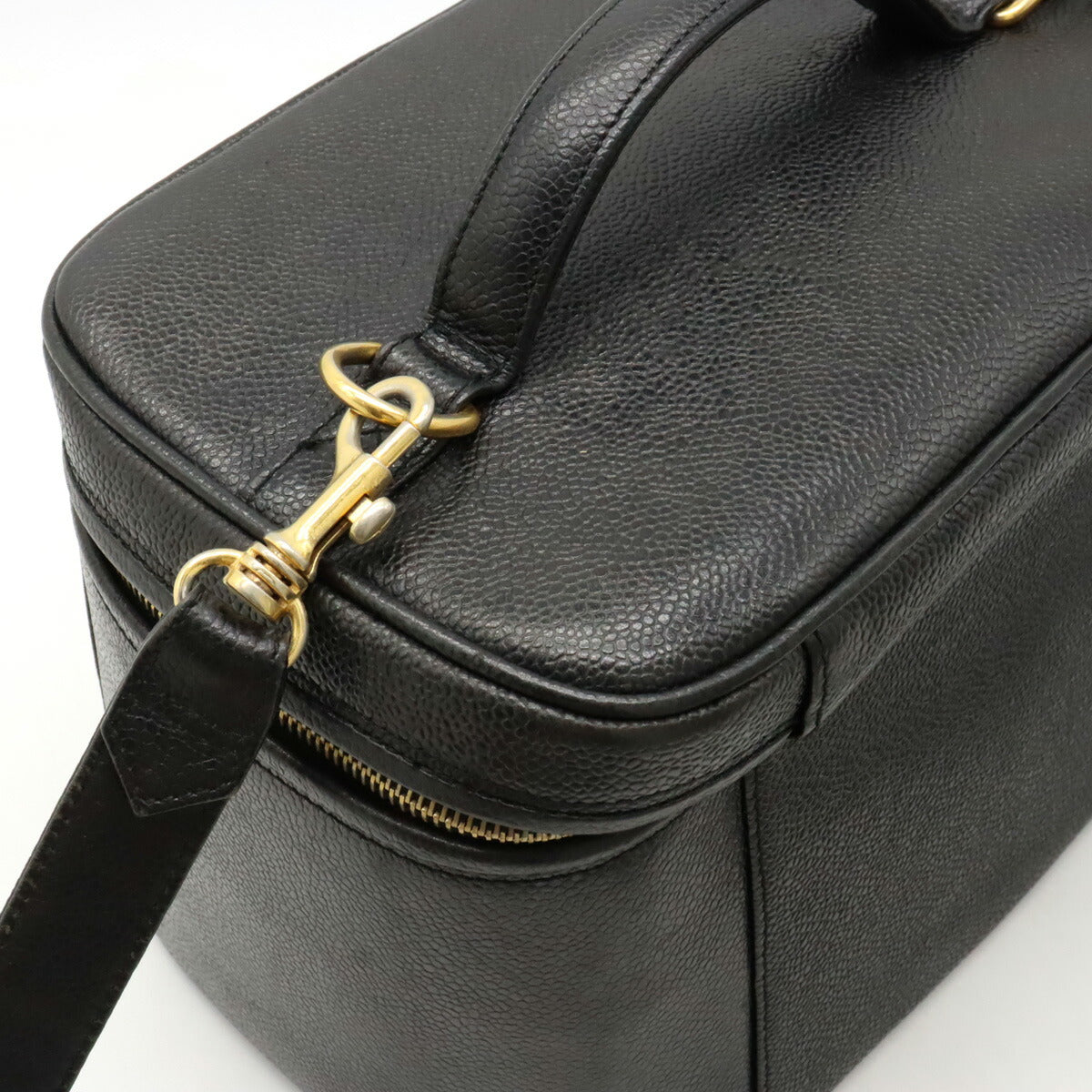 Chanel Coco Mark Caviar Skin 2way Handbag Classic Flap
