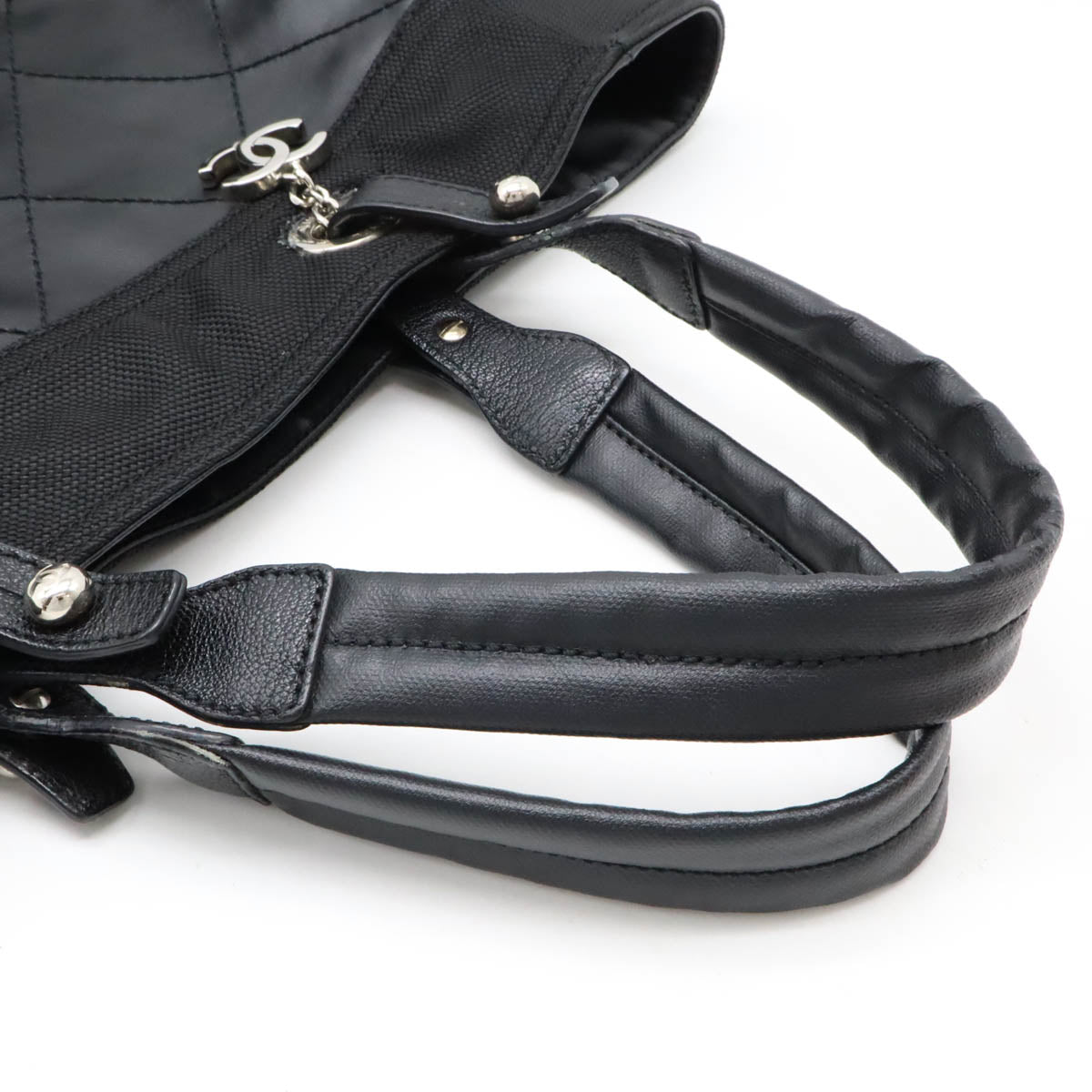 Chanel Coated Canvas -Biarritz Tote Bag Classic Flap