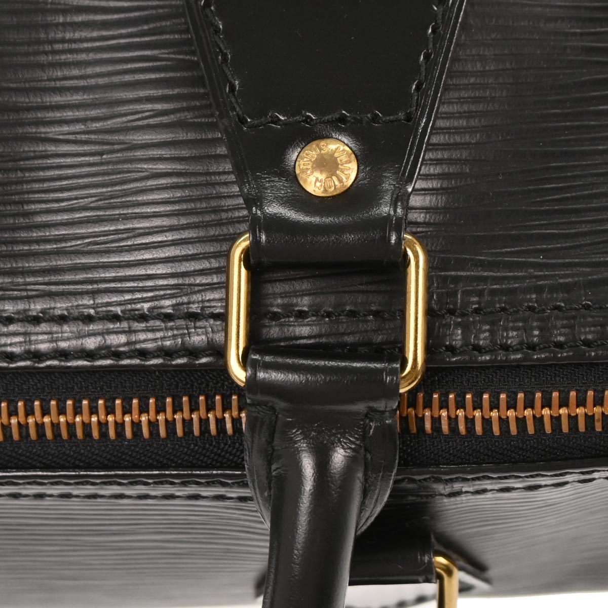 Louis Vuitton 1990 Black Epi 35 Duffle Handbag M42992