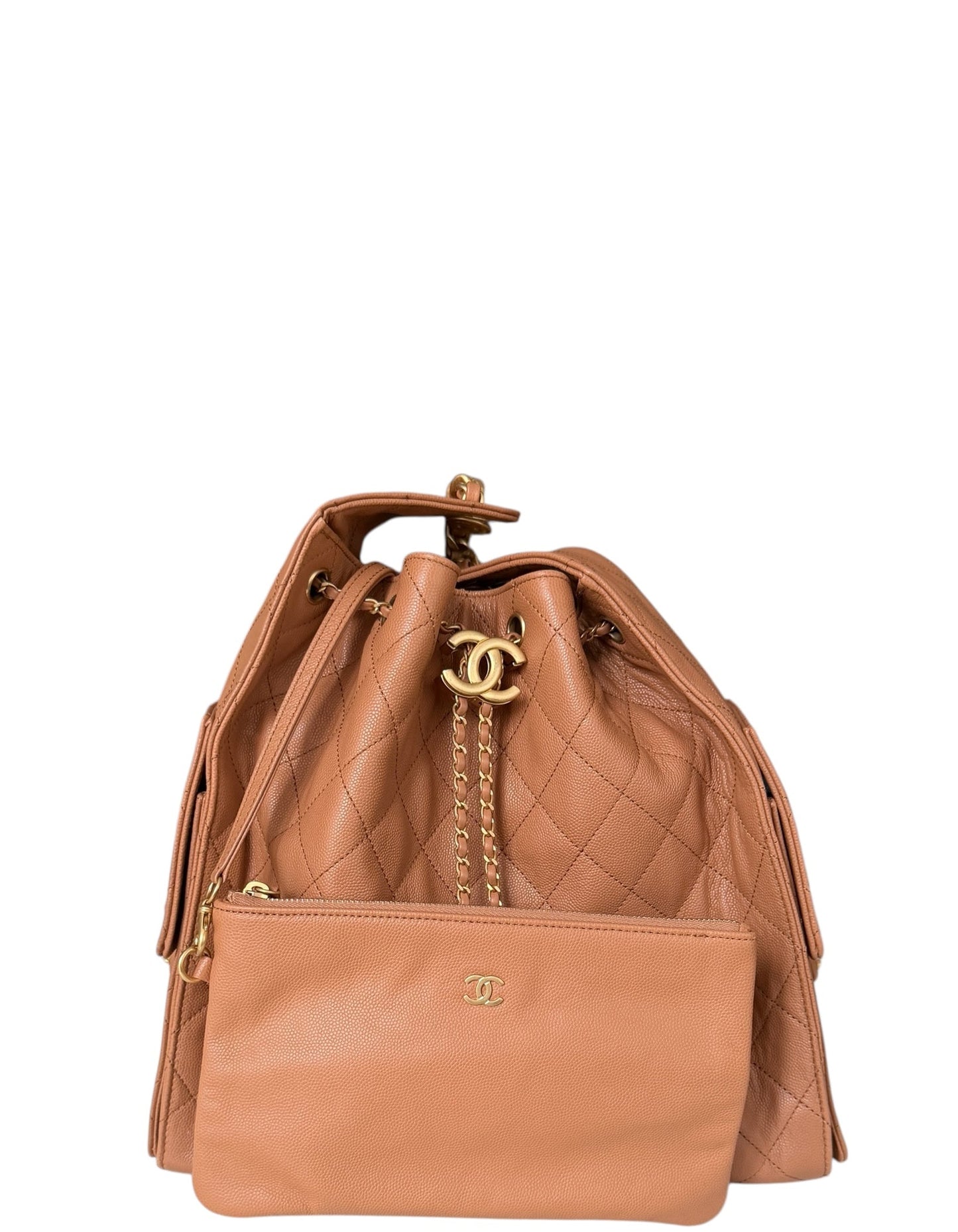 Chanel Brown Leather Medium 25 Hobo Shoulder Bag