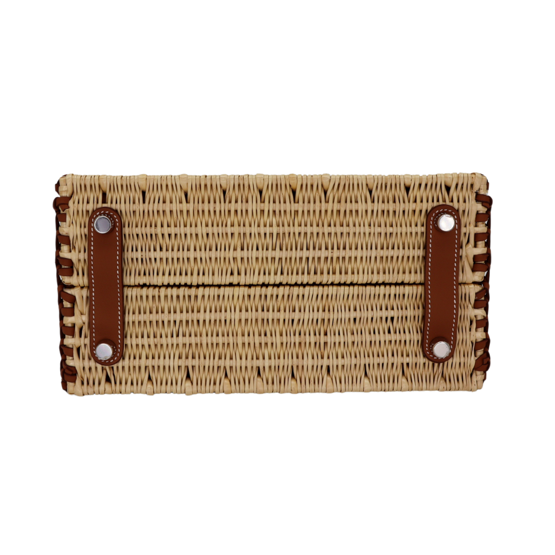 Hermes25cm Birkin Picnic Striped Gold Swift Palladium Hardware