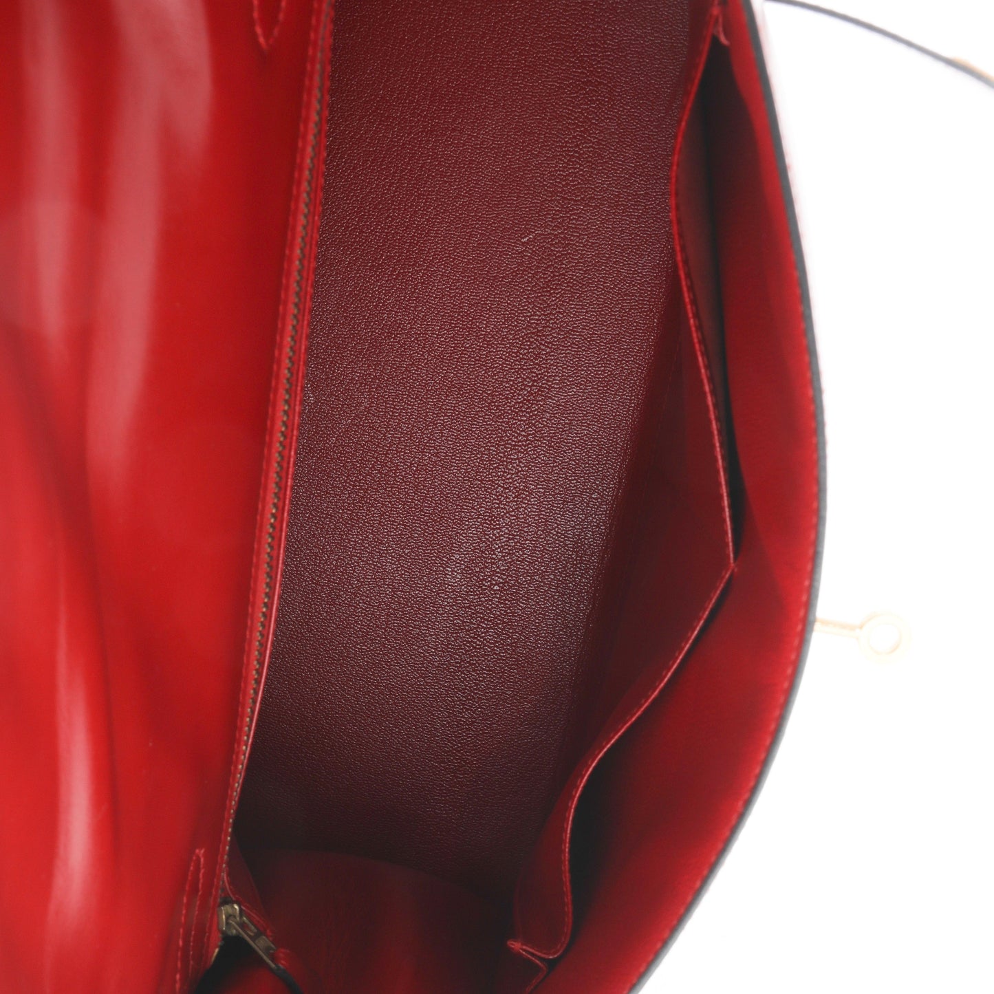 Hermes Kelly 32 Rouge Box Natural Toile Sellier