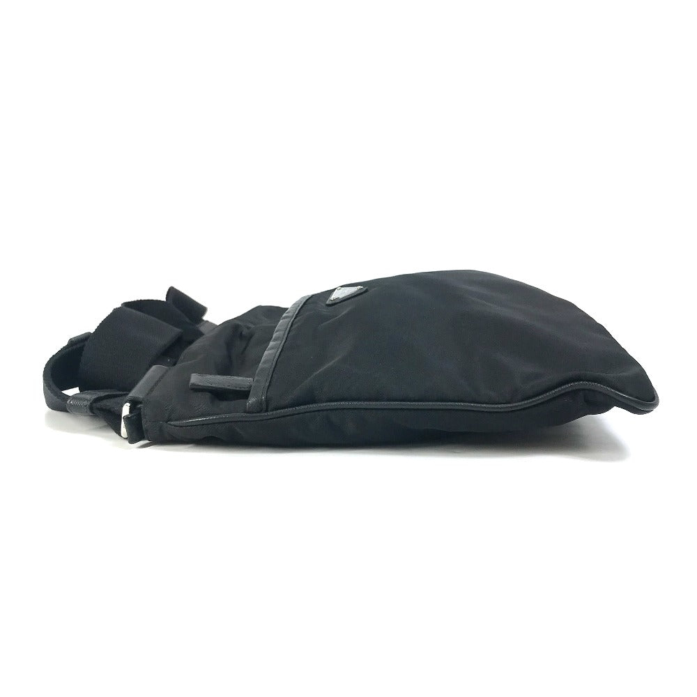 PRADA Shoulder Bag Nylon / leather black Bag Triangle logo mens