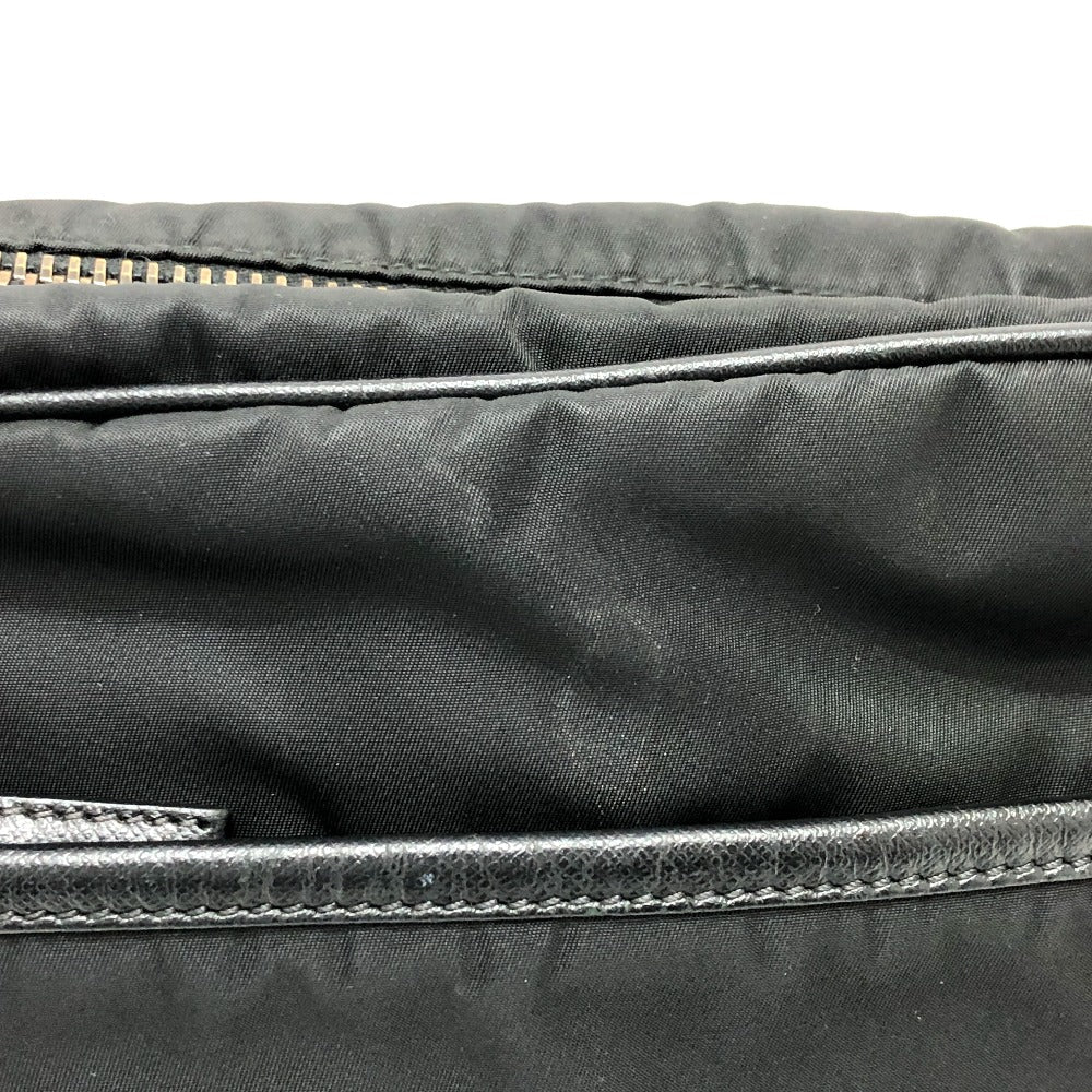 PRADA Shoulder Bag Nylon black Renylon Triangle Logo Women