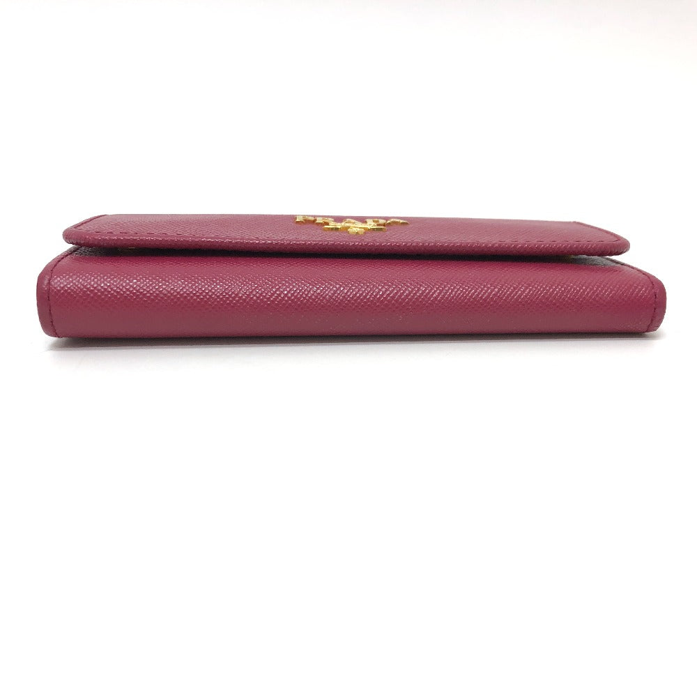 PRADA Key case Key holder 1M0223 Safiano leather pink logo