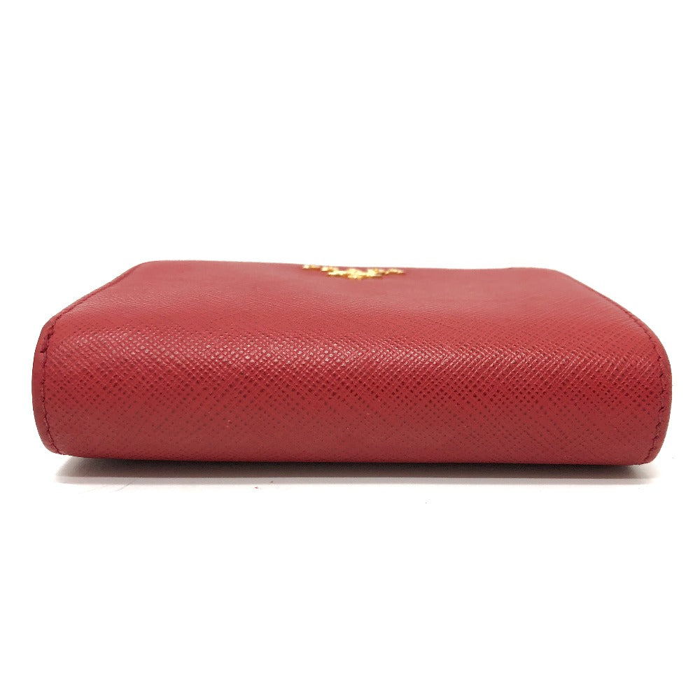 PRADA Folded wallet 1ML018 Safiano leather Red logo Women