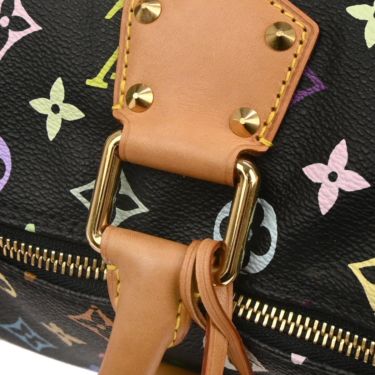 Louis Vuitton 2004 Black Monogram Multicolor 30 Handbag M92642