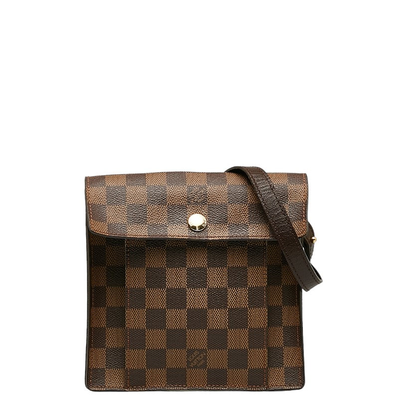 Louis Vuitton Damiere Pimrico Shoulder Bag Brown PVC Leather Louis Vuitton
