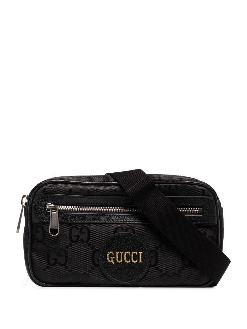Gucci Nylon Leather Canvas Handbag