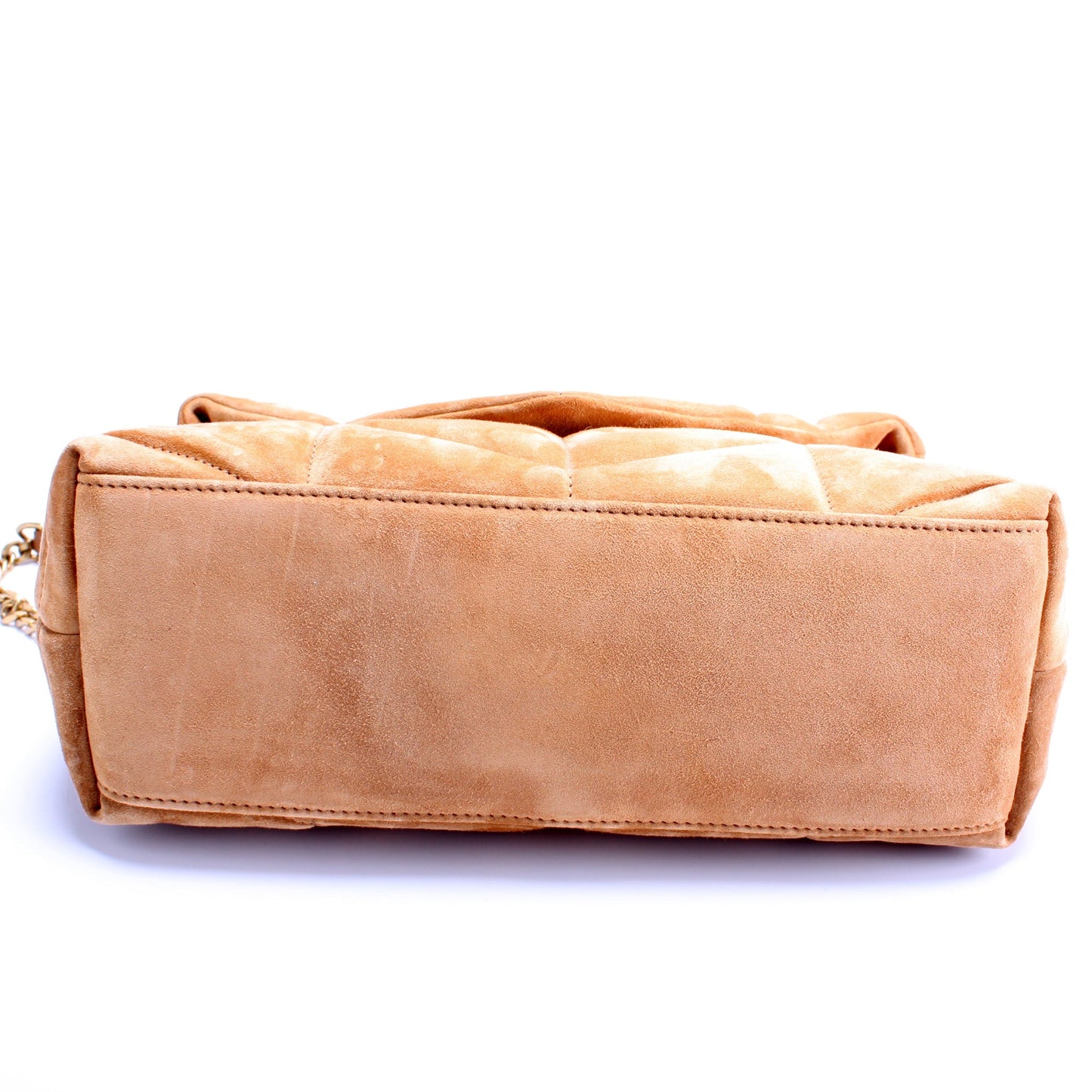 Saint Laurent Puffer Quilted Small Suede Bag