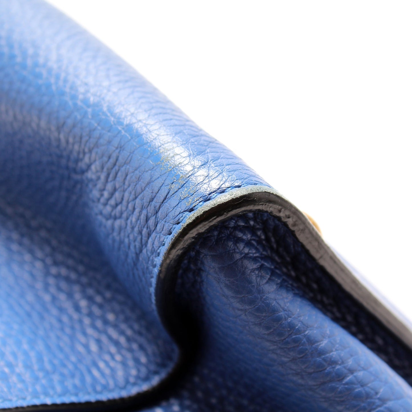 Prada Vitello Daino Tote Blue Bag