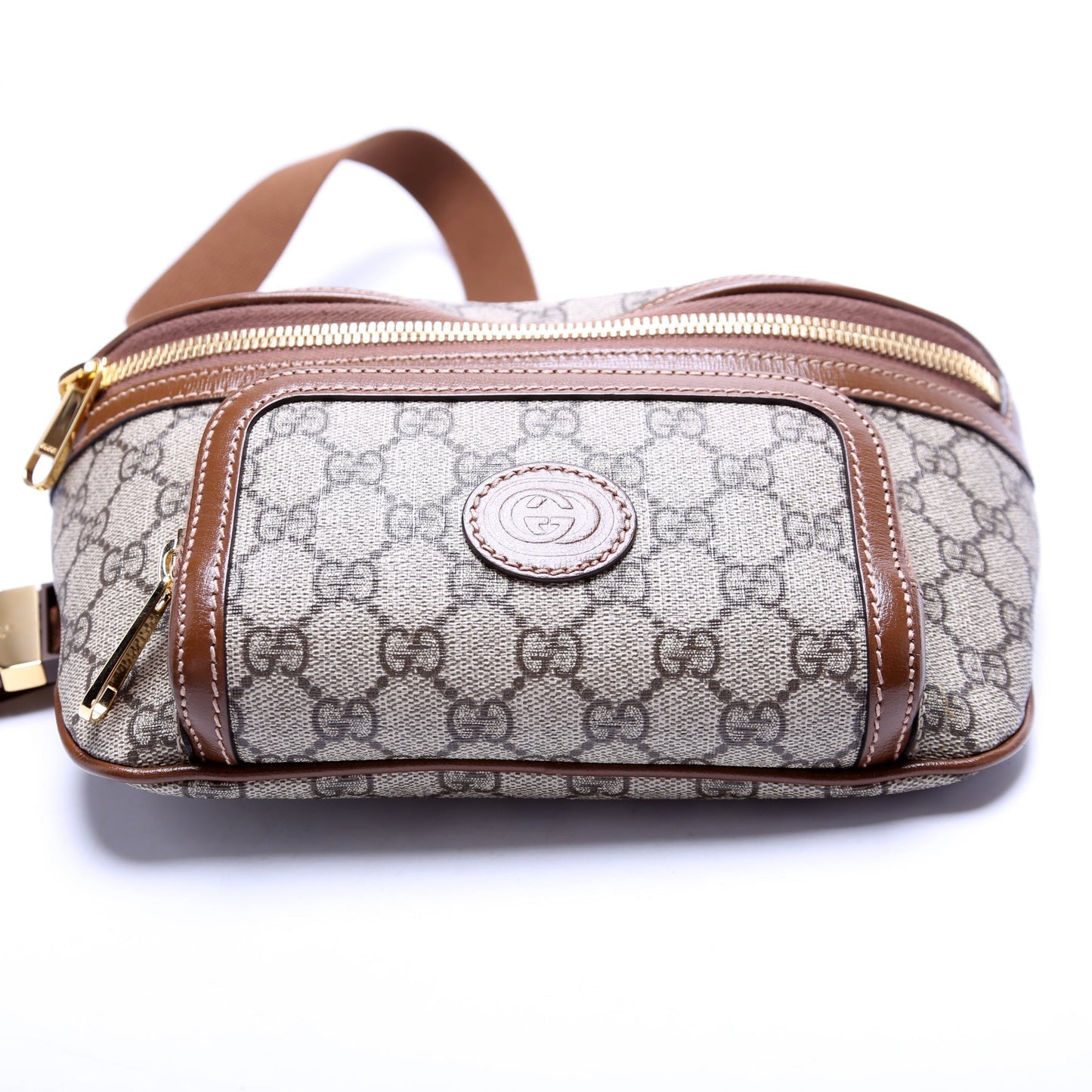 Gucci Leather Canvas Shoulder Bag