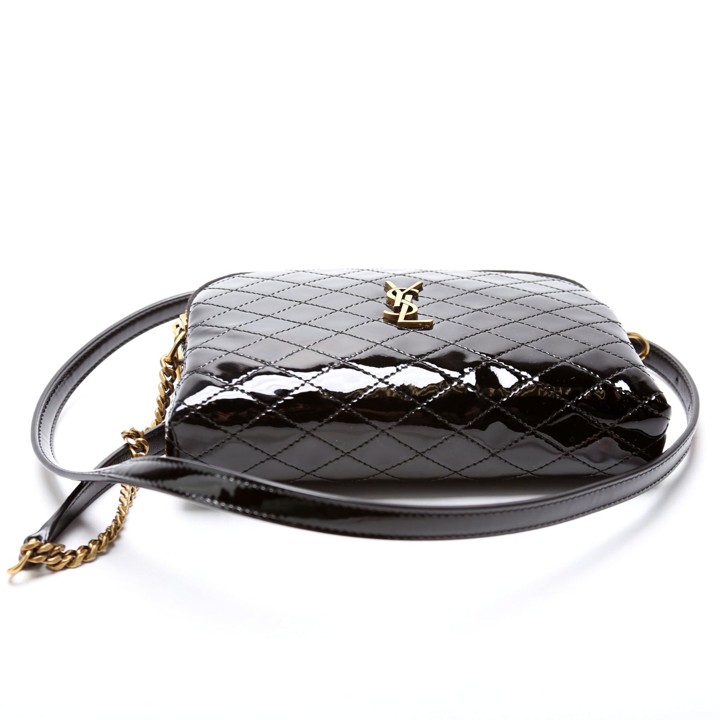 Saint Laurent Gabby Zip Chain Pouch Patent 733667 Bag