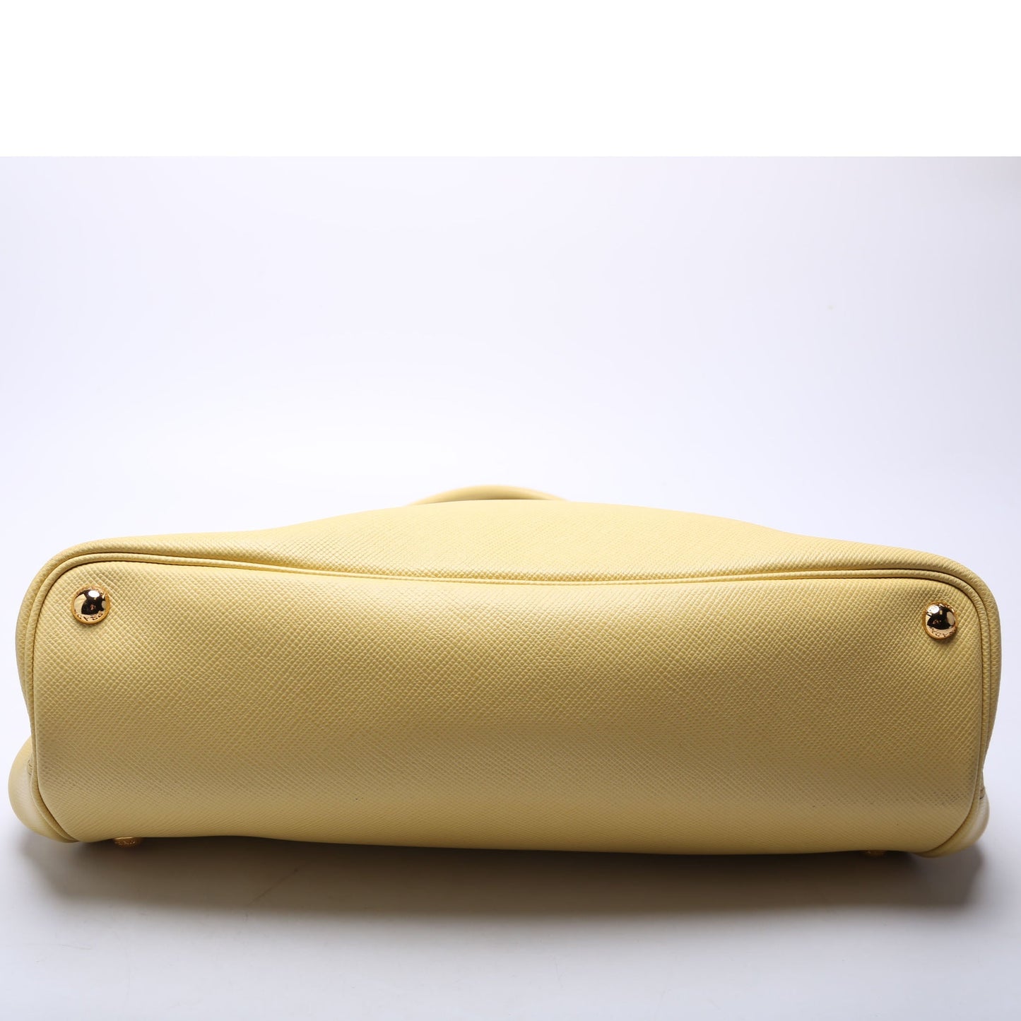 Prada Saffiano Cuir Double Large Yellow Bag