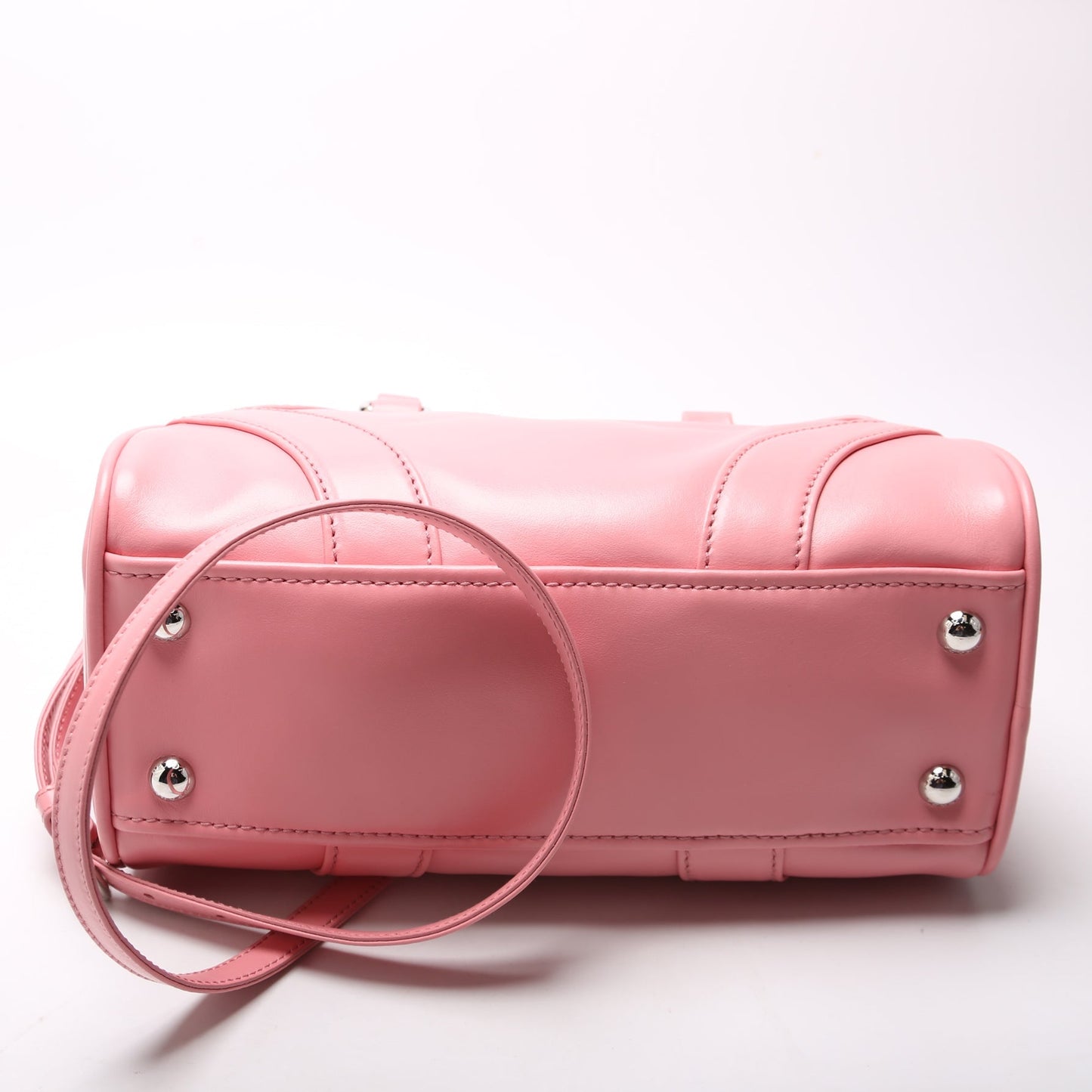 Prada Soft Calfskin Monochrome Bowling Pink Bag