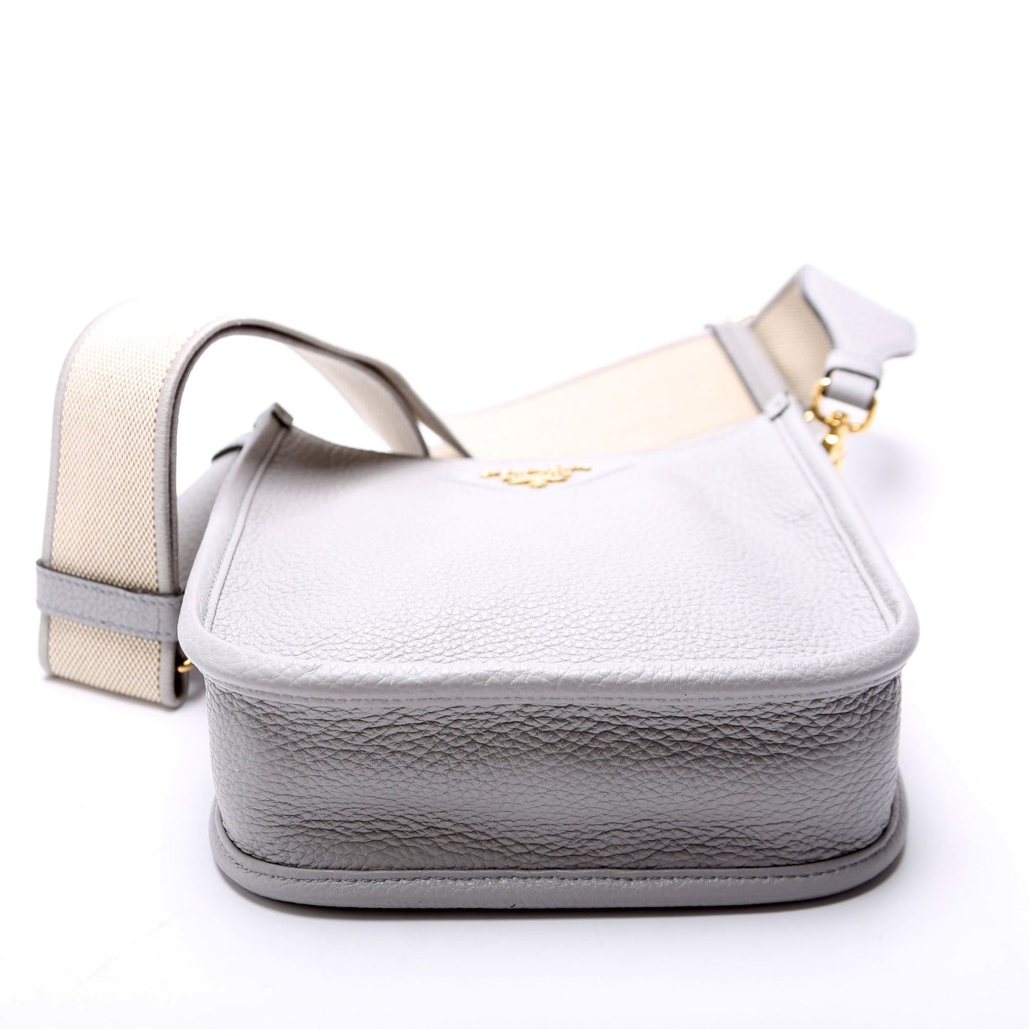 Prada Leather Mini Shoulder Grey Bag