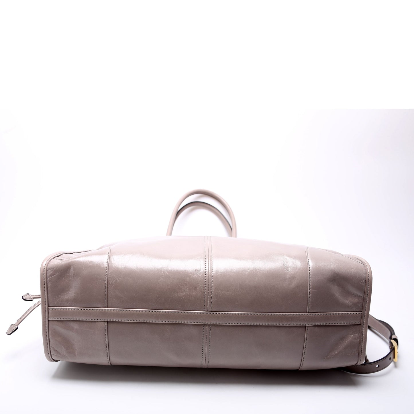 Prada Bonnie Large Calfskin Shoulder Taupe Bag