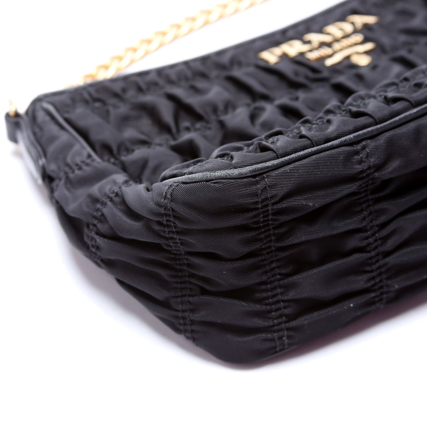 Prada Tessuto Nylon Gaufre Crossbody Black Bag