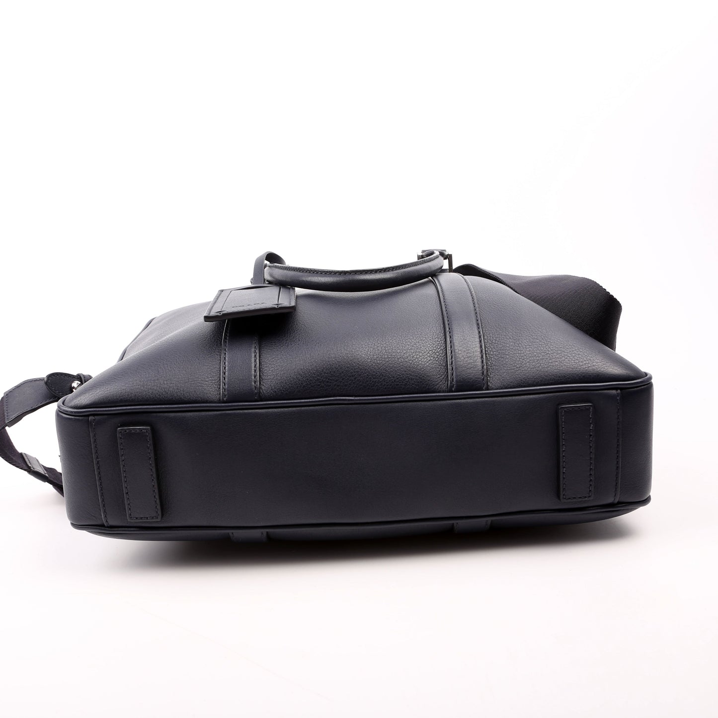 Prada Business 2-Way Leather Blue Bag